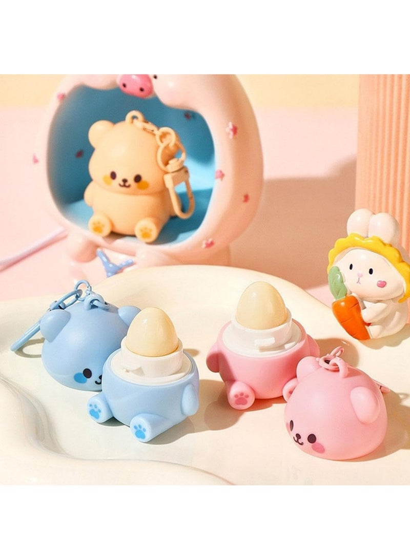 3Pcs Cute Little Bear Lip Balm for Children,Anti-Dry Anti-Crack Moisturizing Lip Gloss,Natural Ingredients Lipsticks Lip Care Products,Fruit Flavored Lip Stick for Kids - Image 2