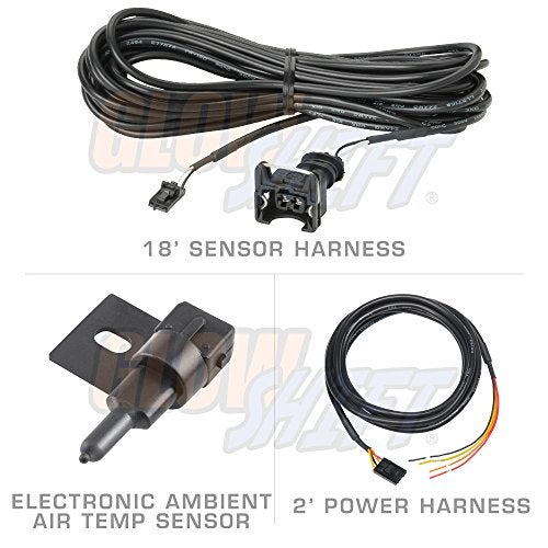 GlowShift 10 Color Digital Air Temperature Gauge Kit - Reads Outside Air Temp from -40-200 Degrees F - Includes Sensor - Multi-Color LED Display - Tinted Lens - 2-1/16" (52mm) - Image 4