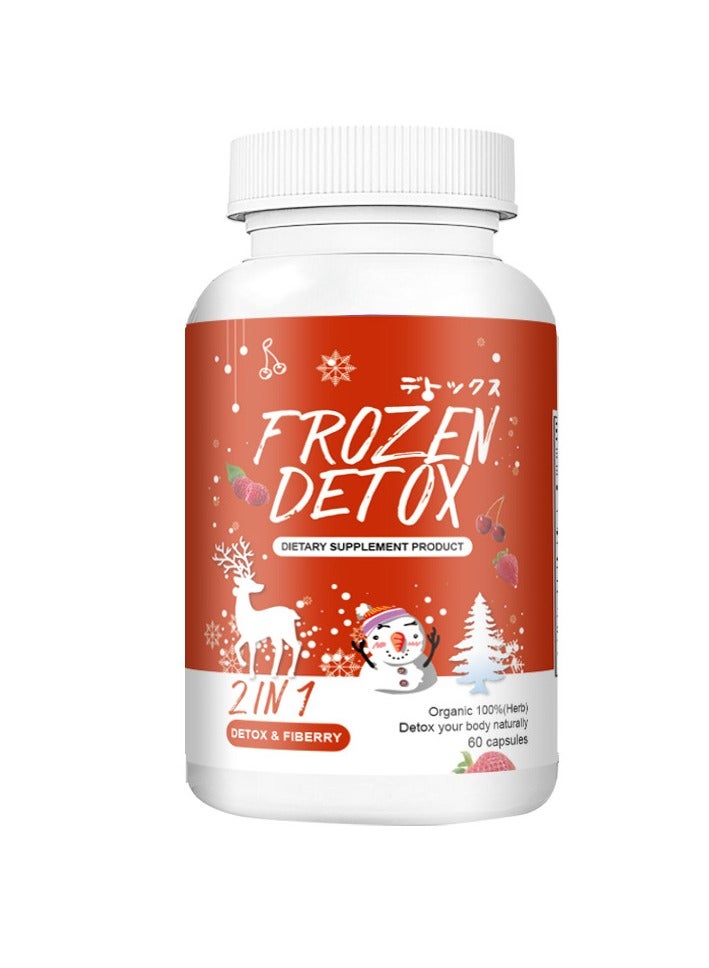 frozen detox 2-in-1 detox and fiberry whitening slim collagen ,whitening lighten spots,dietary supplement 60 capsules - Image 1