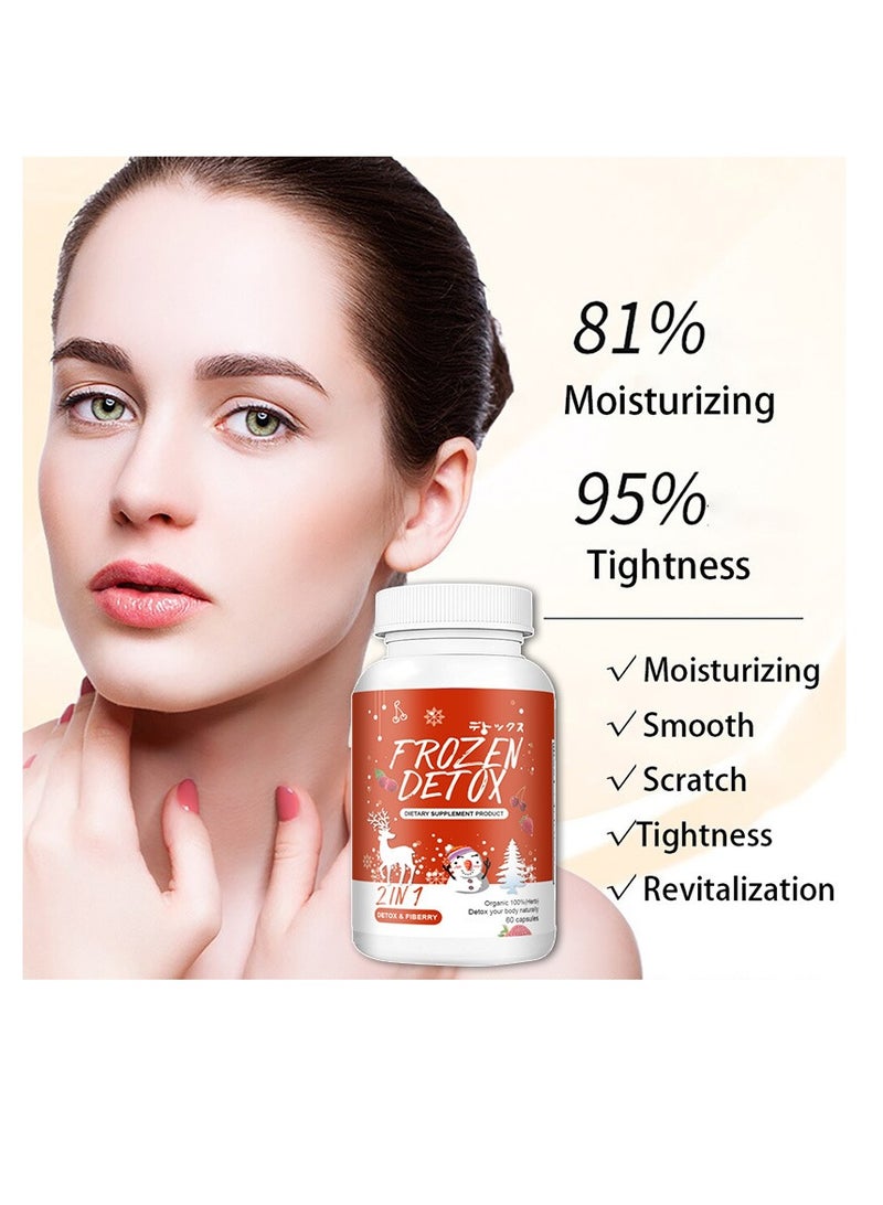 frozen detox 2-in-1 detox and fiberry whitening slim collagen ,whitening lighten spots,dietary supplement 60 capsules - Image 2