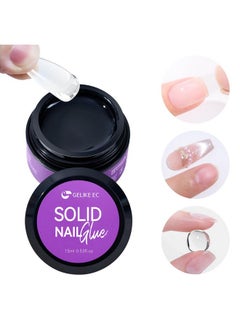 gelike ec Gelike EC Solid Glue Gel for Nail: Nail Glue for Press On, Long-Lasting Strong Gel Nail Glue, Solid Nail Glue Gel for Nails Nail Art DIY Home 15ml, Need UV Light Cured  - Image 1