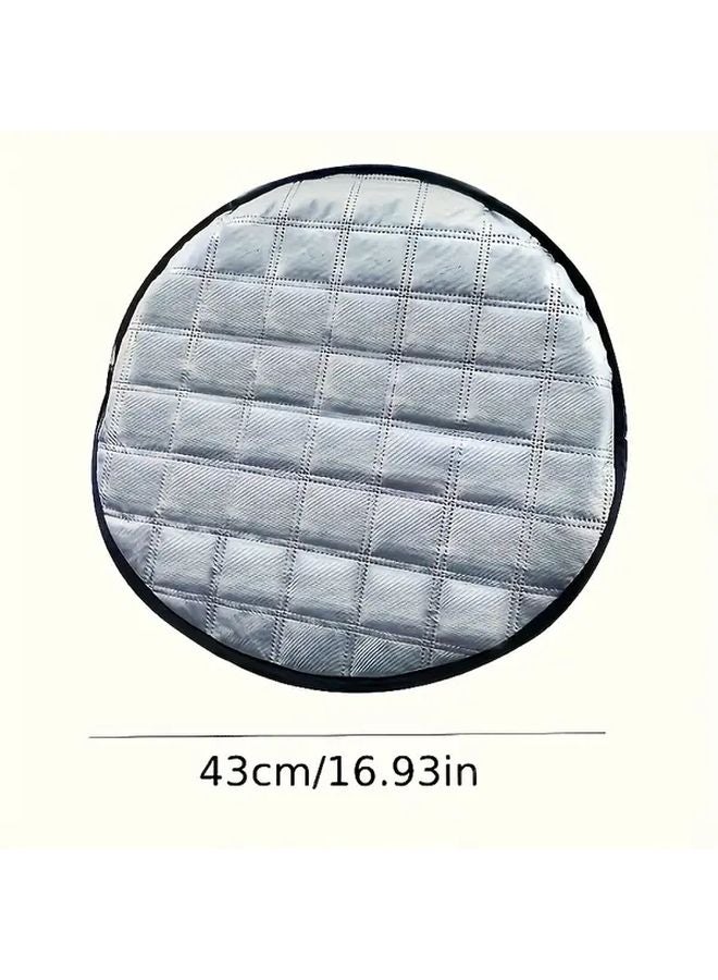 Steering Wheel Cover Heat Glare Resistant Anti Slip Grip Ergonomic Design Car Sun Visor - Image 3