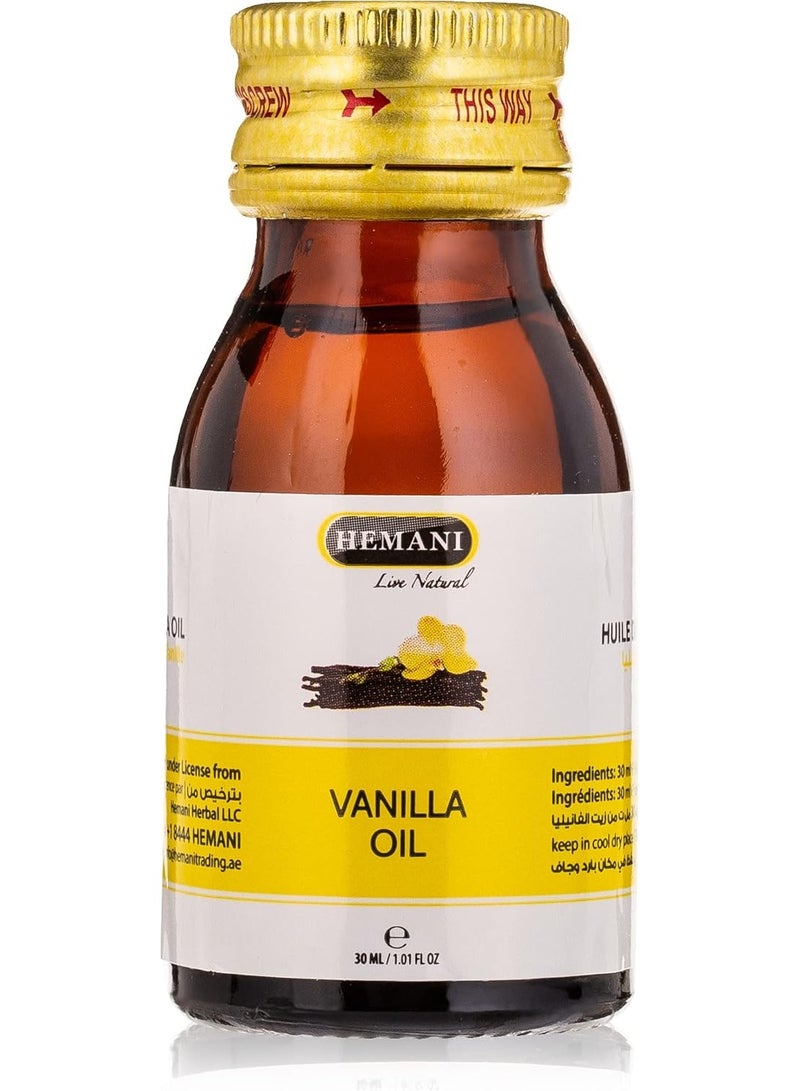 Hemani Natural Vanilla Oil 30ml | Best Oil for Glowing Skin, Soft Hair, Aromatherapy, DIY Beauty & Body Care - Image 2
