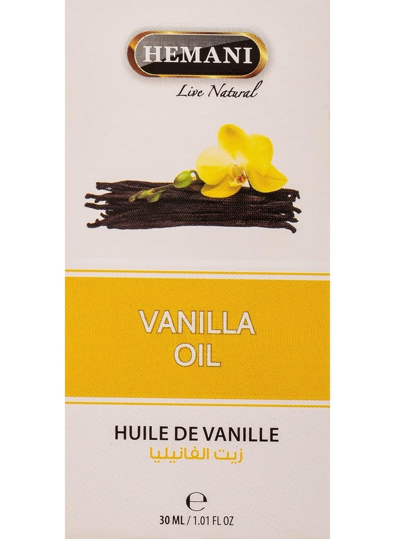 Hemani Natural Vanilla Oil 30ml | Best Oil for Glowing Skin, Soft Hair, Aromatherapy, DIY Beauty & Body Care - Image 1