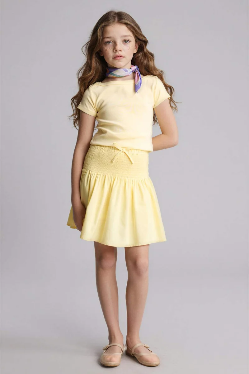 ديفاكتو Girl Linen Look Skirt