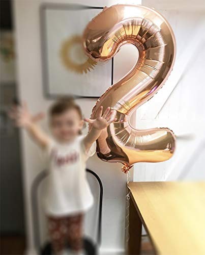 Tellpet Rose Gold Number 2 Balloon, 40 Inch - Image 4