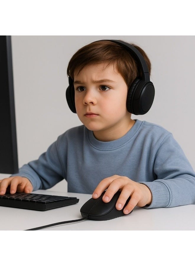 2بي ماوس ضوئي2B MO17 USB مع كابل 1.2 متر - دقة 1000 نقطة في البوصة - تصميم مريح لجميع الأسطح-اسود - Image 5