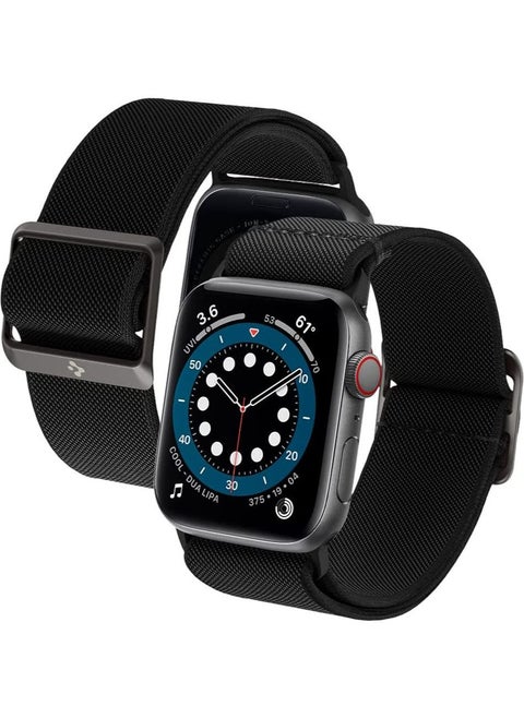 Lite Fit Band for Apple Watch 10 (46mm), 49mm, Series 9 /8 /7 45mm, Series 6/SE2/SE/5/4 44mm and Series 3/2/1  /42mm Nylon Solo Loop - Black