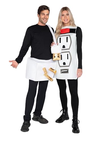 Spooktacular Creations Plug and Socket Halloween Costume Adult Plug and Outlet Couples USB Costume for Cosplay Party L - Image 1