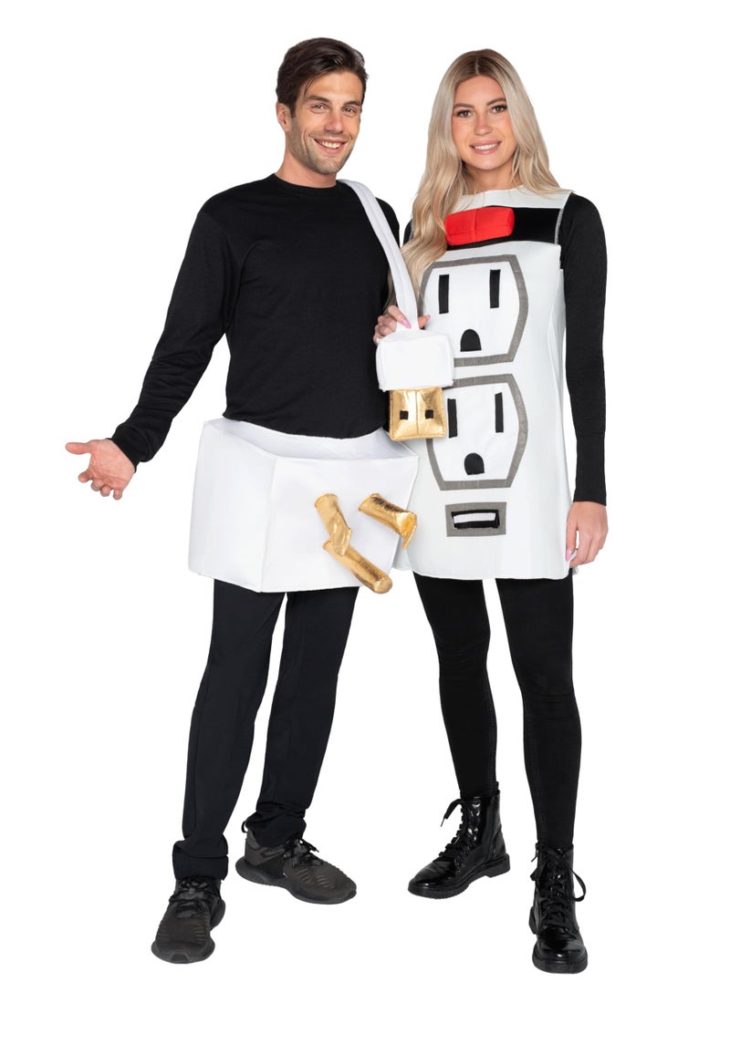 Spooktacular Creations Plug and Socket Halloween Costume Adult Plug and Outlet Couples USB Costume for Cosplay Party L - Image 2