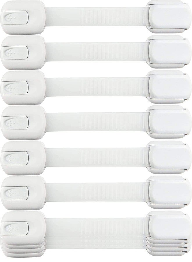 INOVERA (LABEL) Baby Safety Adjustable Cabinet Drawer Locks Straps, White (Pack of 10, Made in India) - Image 1