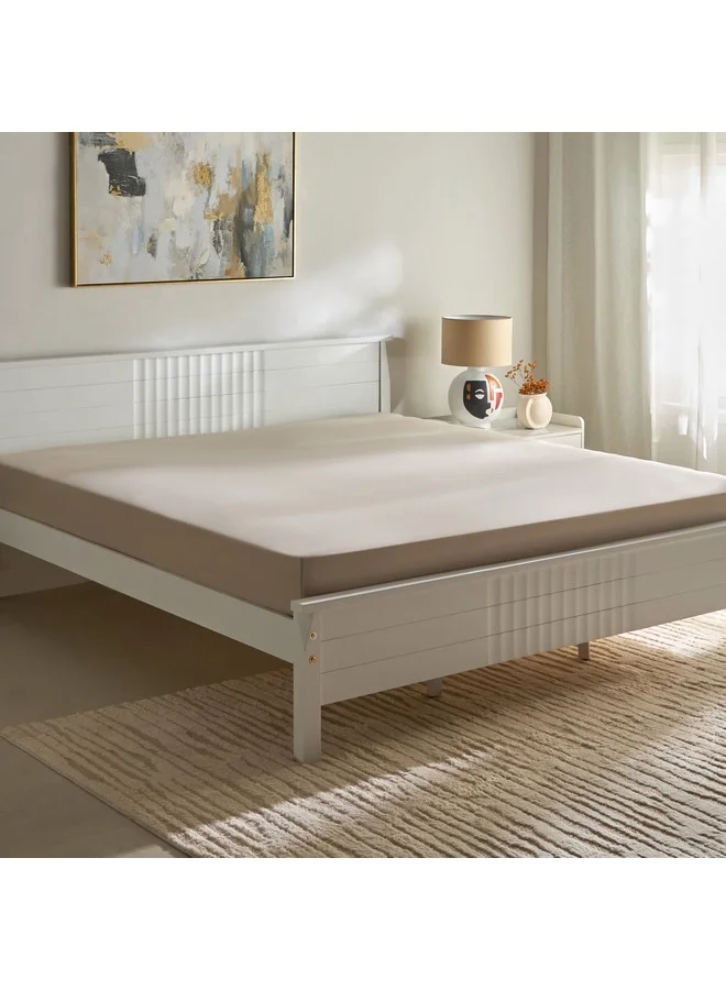 Home Box Opulent Luxe Solid Cotton Super King Fitted Sheet 200 x 40 x 200 cm
