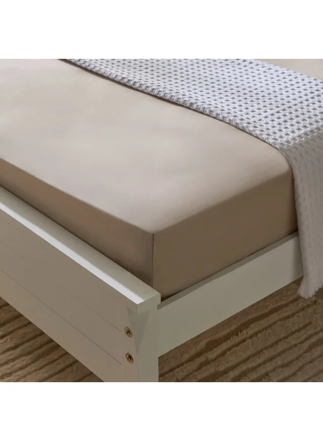 Home Box Opulent Luxe Solid Cotton Super King Fitted Sheet 200 x 40 x 200 cm
