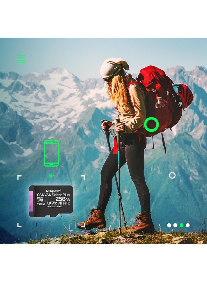 Kingston MicroSD Card 256G Kingston Memory Card Read Speed 100MBps Write Speed 100 MBps +card reader - Image 4