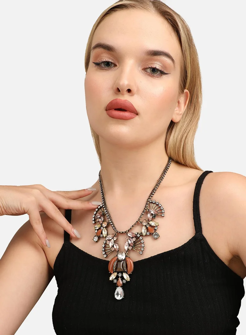 SOHI Designer Statement Stone Artificial Necklace Jewellery