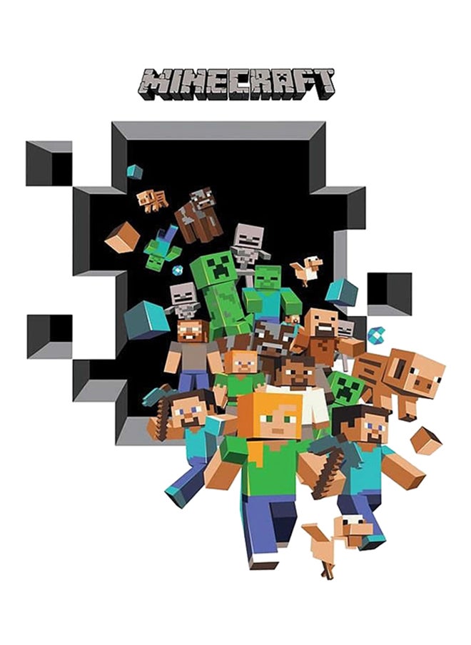 ماركة غير محددة ملصق جداري ثلاثي الأبعاد ومقاوم للماء بتصميم شخصية كريبر من لعبة Minecraft متعدد الألوان 112x84سم  - Image 1