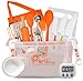 PERLLI Kids Real Cooking Set for Cooking and Baking 31 Pc Gift for Junior Chef with Real Utensils Case Safe Kids Knife Set for Boys Girls Fine Motor Skills Fun for Children Ages 6 Orange - Image 4