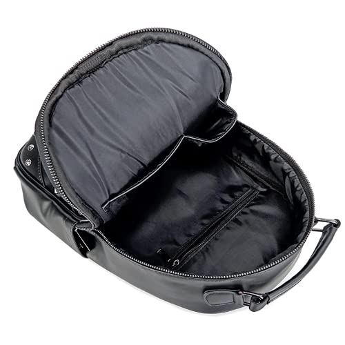 Berchirly Ladies 3D Lionhead Travel Backpacks Men Women Small Pu Leather Shoulder Bag Portable Handbag Pack - Image 4