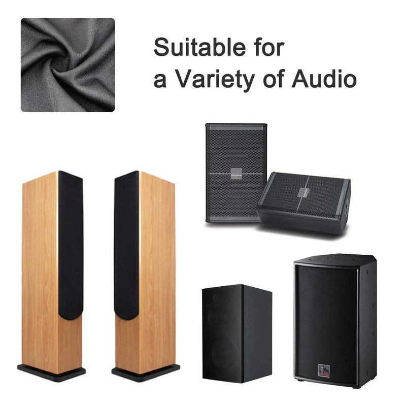 Wayber Black Tulle Speaker Grill Cloth Stereo Fabric Replacement for Home Speakers, Large Speakers, Stage Speakers and KTV Boxes Repair - 63 x 40 in / 160 x 100 cm - Image 3