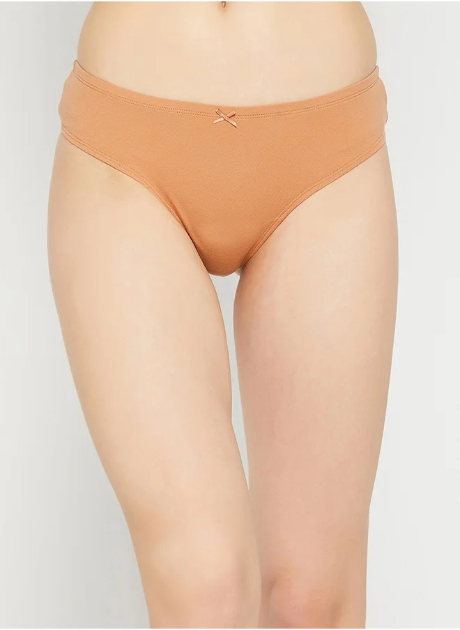 Clovia Clovia Pack of 5 Low Waist Thong with Inner Elastic - Cotton