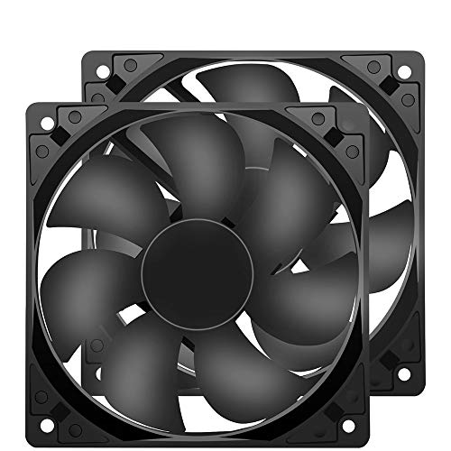 PANO-MOUNTS 12V DC Fan Strong Quiet 120x120x25mm 12cm Small Cooling Fan 2Pin 2Wire 1600RPM High-Performance PC Fans 120mm 2-Pack - Image 1