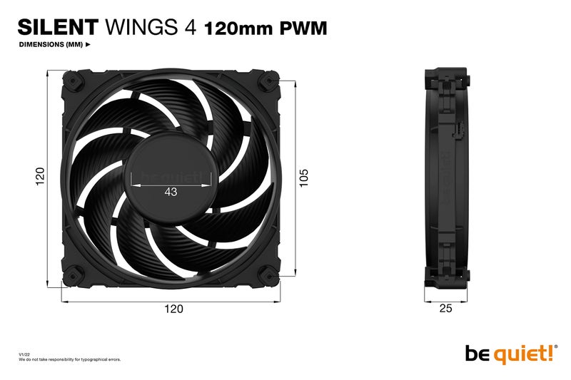 be quiet! Silent Wings 4 120mm PWM 1600 RPM Premium Low Noise Cooling Fan | 4-Pin | BL093 - Image 3