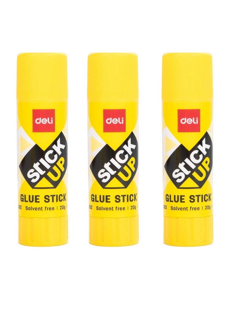 Deli 3-Piece Glue Stick 20gm - Image 1