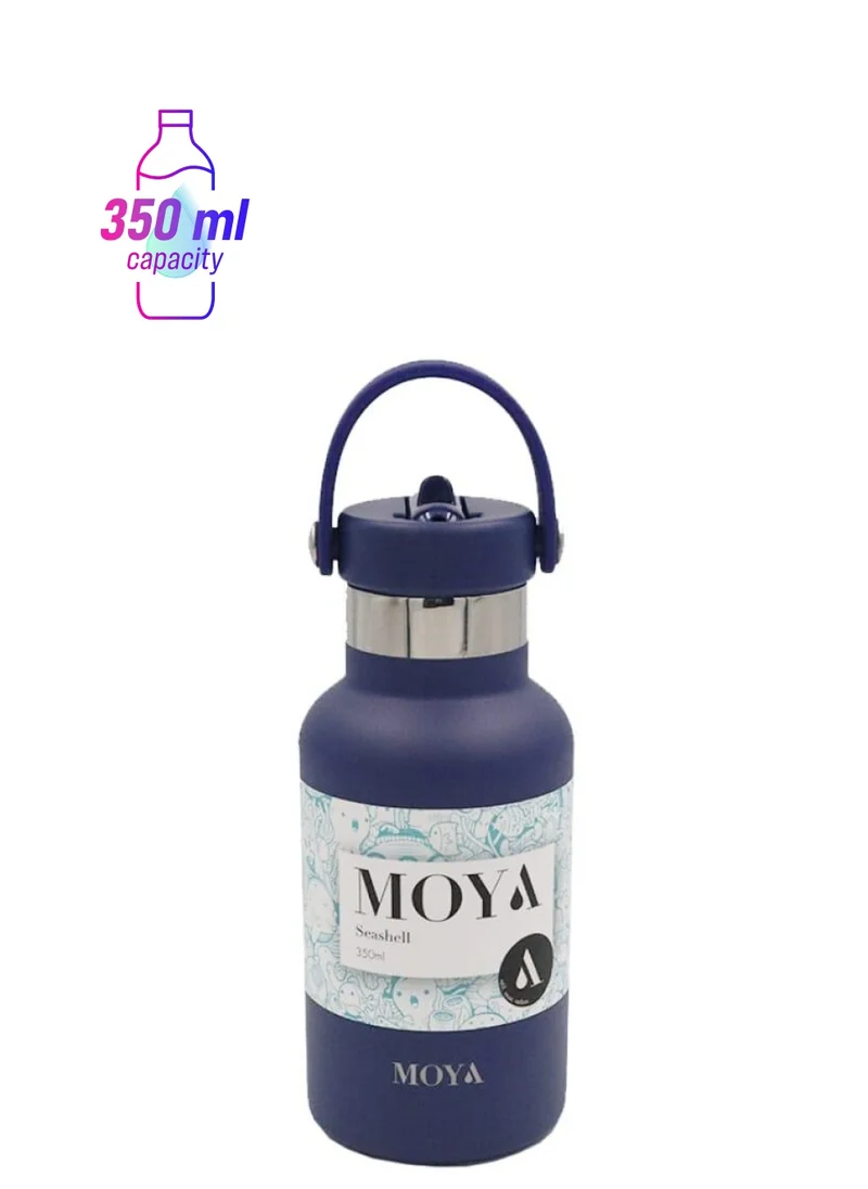 MOYA Moya "Seashell" 350ml Insulated Sustainable Water Bottle Navy