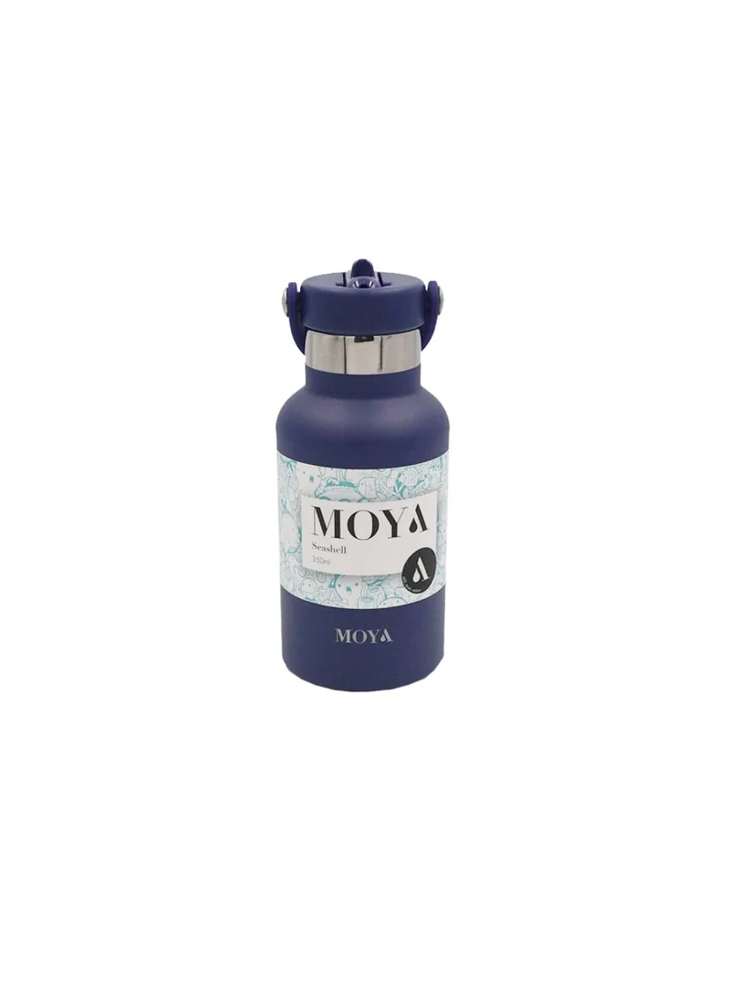 MOYA Moya "Seashell" 350ml Insulated Sustainable Water Bottle Navy