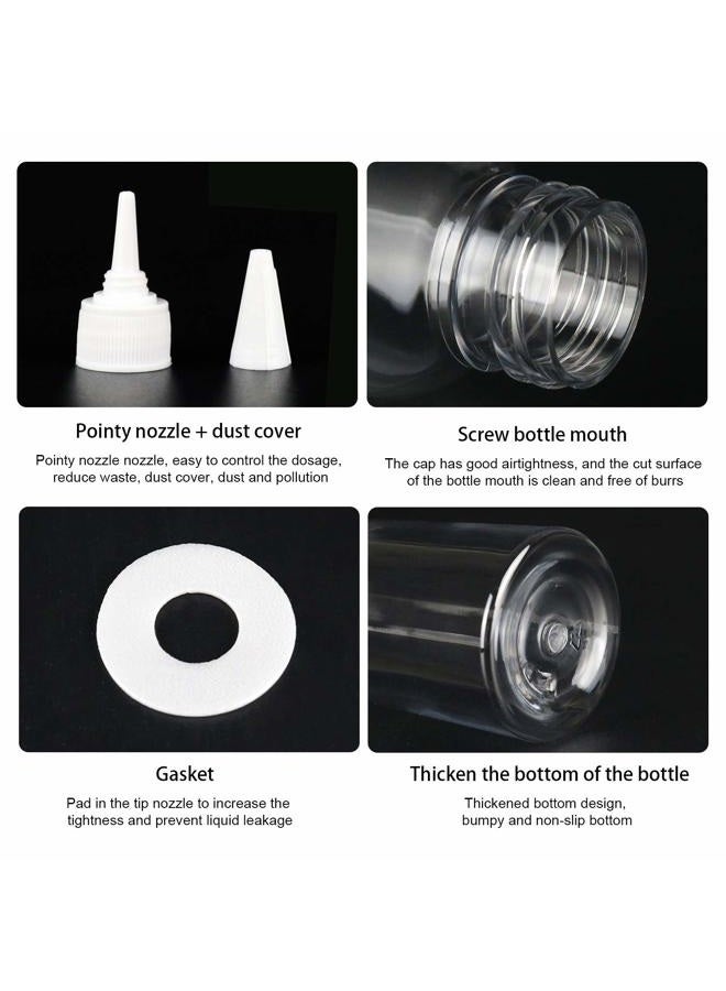 TRENDBOX 1oz / 30ml Plastic Bottle Pointed Mouth Top Cap for Essential Oils, Liquid - 12 Pack - Image 3