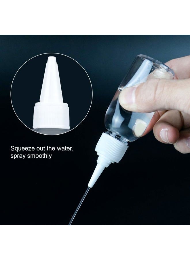 TRENDBOX 1oz / 30ml Plastic Bottle Pointed Mouth Top Cap for Essential Oils, Liquid - 12 Pack - Image 4