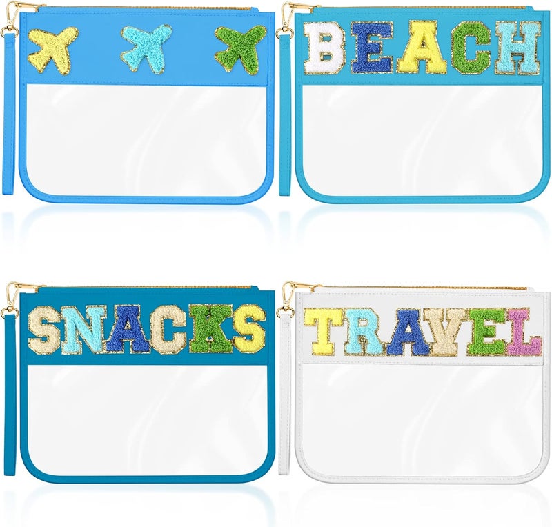 Remerry 4 Pack Clear Chenille Letter Bags - Image 1