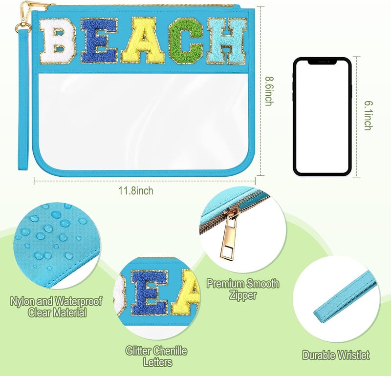 Remerry 4 Pack Clear Chenille Letter Bags - Image 4