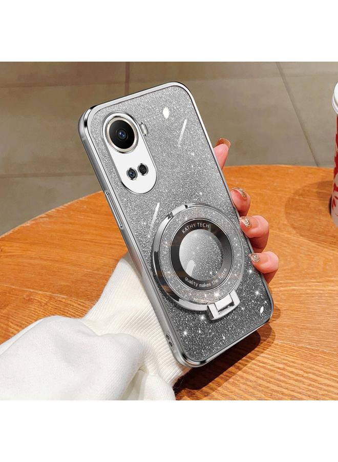 زبون جراب لهاتف Huawei nova 10 SE، جراب دائري من مادة TPU، مطلي ببريق متدرج اللون - Image 1