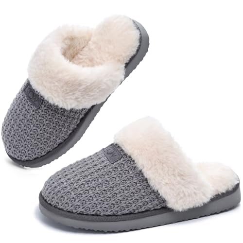 OOW Cozy House Slippers for Women with Memory Foam Soft Warm Fuzzy Slippers Women Home Womens Slipper Shoes for Indoor - Image 4