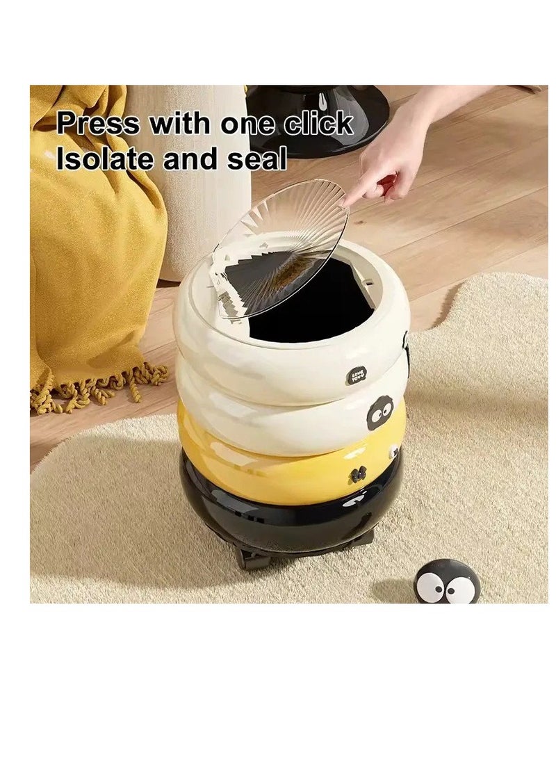 BAIG Cartoon-Style Multi-Layer Trash Bin with Lid – donuts Cute Kitchen Waste Bin for Home & Dining Room  - Image 1