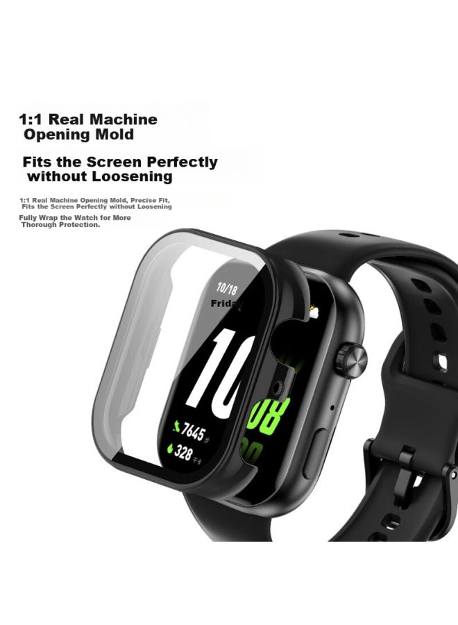 Kmaxai Compatible With Honor Rossini Smarch 2i Protective Film + Hard Case, Integrated Dial Full Protection Cover Screen Film Anti-scratch Drop-resistant Anti-fingerprint Tempered Glass Film, Black - Image 2