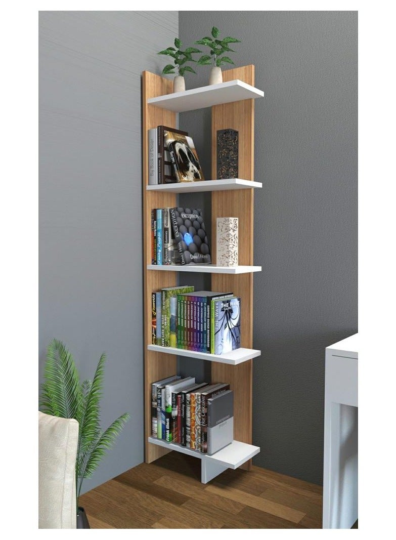 Diana Furniture DI.FUR.H11 Display Unit 130 x 20 x 40 x 20 cm - White and Brown - Image 1