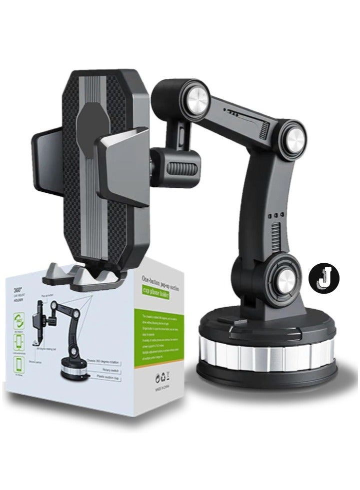 JAJEEK "New Phone Mount for Car Center Console – Super Adsorption Suction Cup Holder, Universal Mobile Mount for Dashboard & Console, Gray" - Image 1