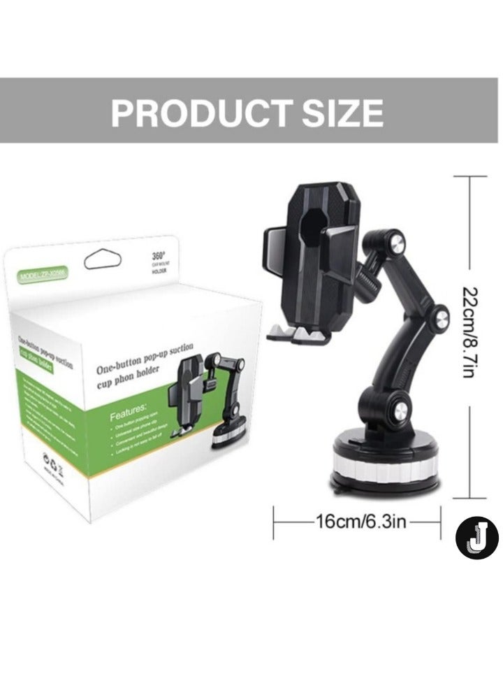 JAJEEK "New Phone Mount for Car Center Console – Super Adsorption Suction Cup Holder, Universal Mobile Mount for Dashboard & Console, Gray" - Image 3