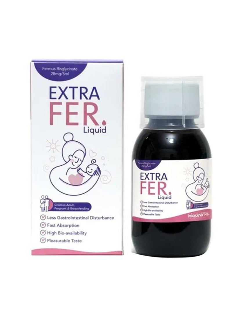 Extra Fer Liquid Ferrous Bisglycinate 28Mg/5Ml