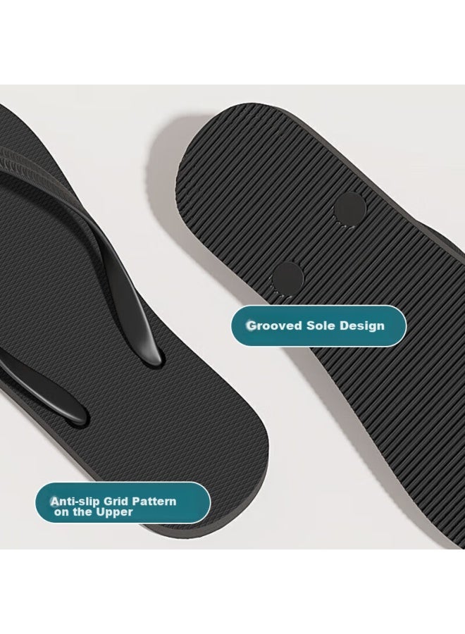 Li-Ning Flip Flops For Men, Summer Style, Outdoor Wear, Odor-Resistant, Non-Slip, Durable, Black, Size 45 - Image 4