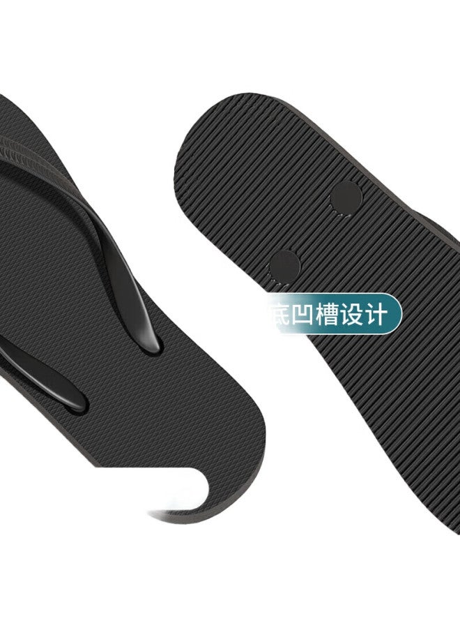 Li-Ning Flip Flops For Men, Summer Style, Outdoor Wear, Odor-Resistant, Non-Slip, Durable, Black, Size 45 - Image 1