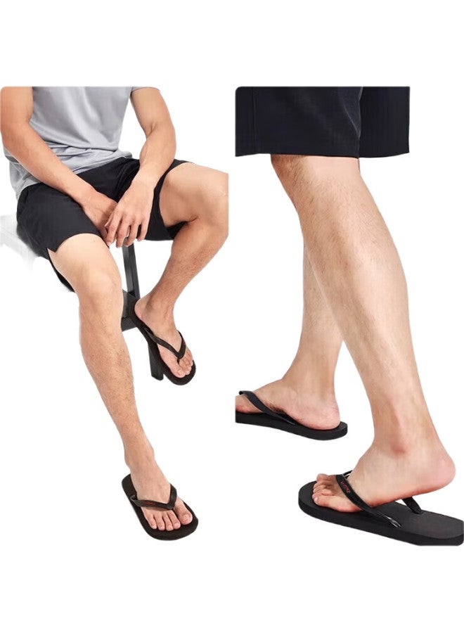 Li-Ning Flip Flops For Men, Summer Style, Outdoor Wear, Odor-Resistant, Non-Slip, Durable, Black, Size 45 - Image 2