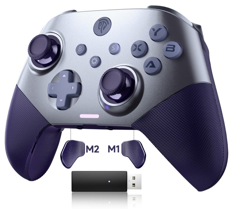 EasySMX X10 Wireless PC Controller with Dual Hall Effect, Bluetooth Controller for PC/Switch/Steam/Android TV, Mobile - Include a White Swappable Faceplate, Compatible with Black Myth: Wukong - Image 1