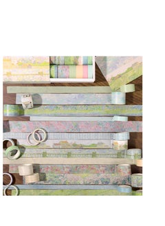 Y&D Vintage Aesthetic Washi Tape Set, Wide Decorative Tapes for Scrapbook Supplies, Journal, Planner, Craft, DIY Decor, Gift Wrapping 20 Rolls Monet  - Image 4