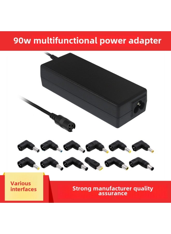 90W Multifunctional Laptop Charger 15-20v Adjustable Voltage Converter Head Power Adapter-Color:American Standard-Specifications:90W - Image 1