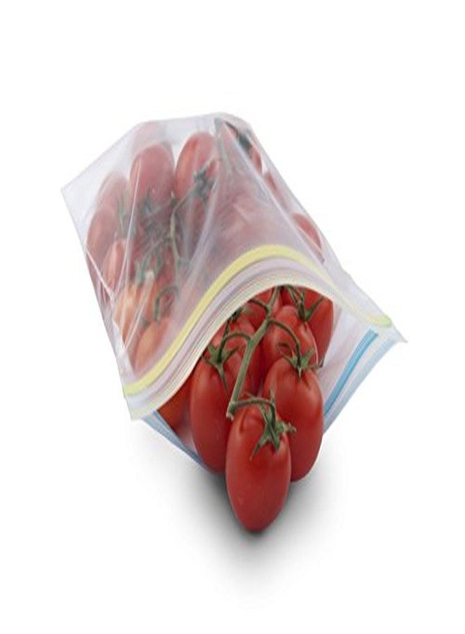 Siddhi Press-N-Lock Freezer Food Storage Size 07 inch X 07 inch (Small)(Pack of 01 = 40 Bags),Freezer & Microwave Safe, Convinient & Re-Usable Bags - Image 1