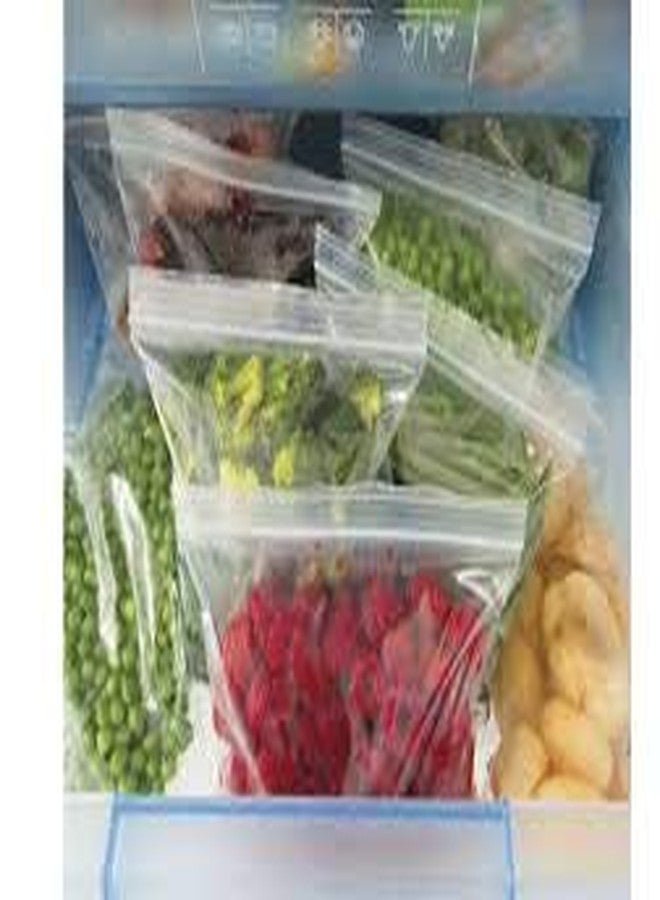Siddhi Press-N-Lock Freezer Food Storage Size 07 inch X 07 inch (Small)(Pack of 01 = 40 Bags),Freezer & Microwave Safe, Convinient & Re-Usable Bags - Image 3