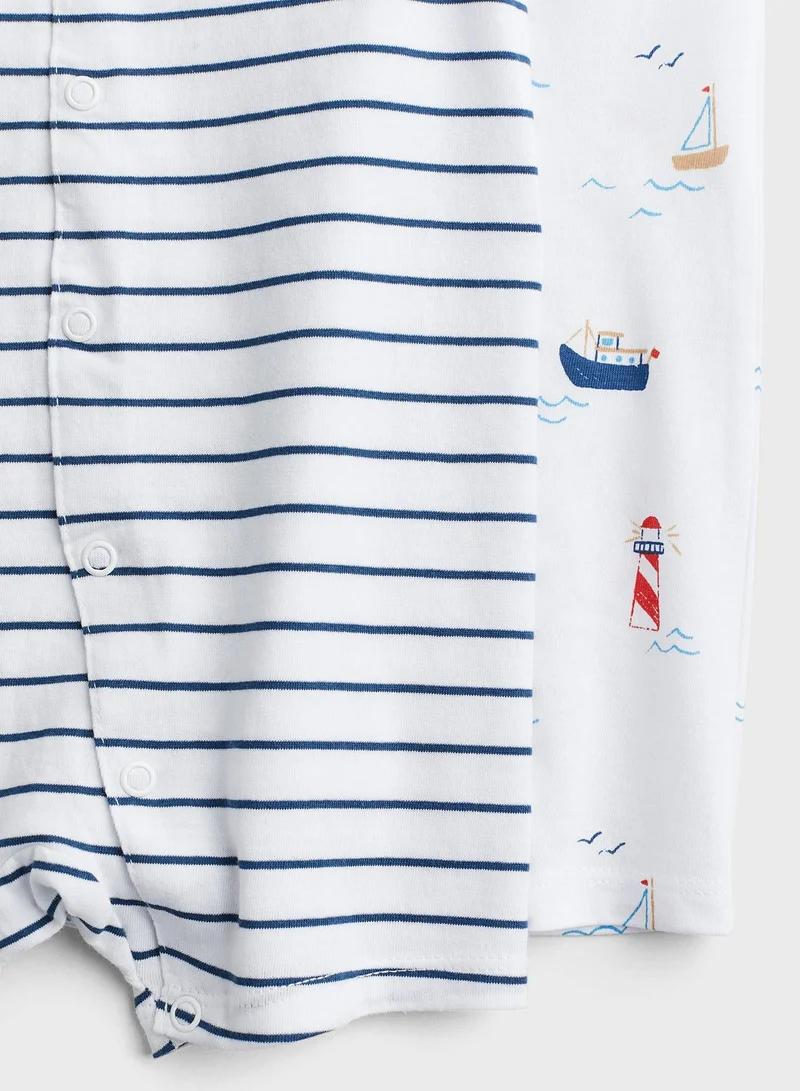 اتش اند ام Kids 2 Pack Printed Bodysuit